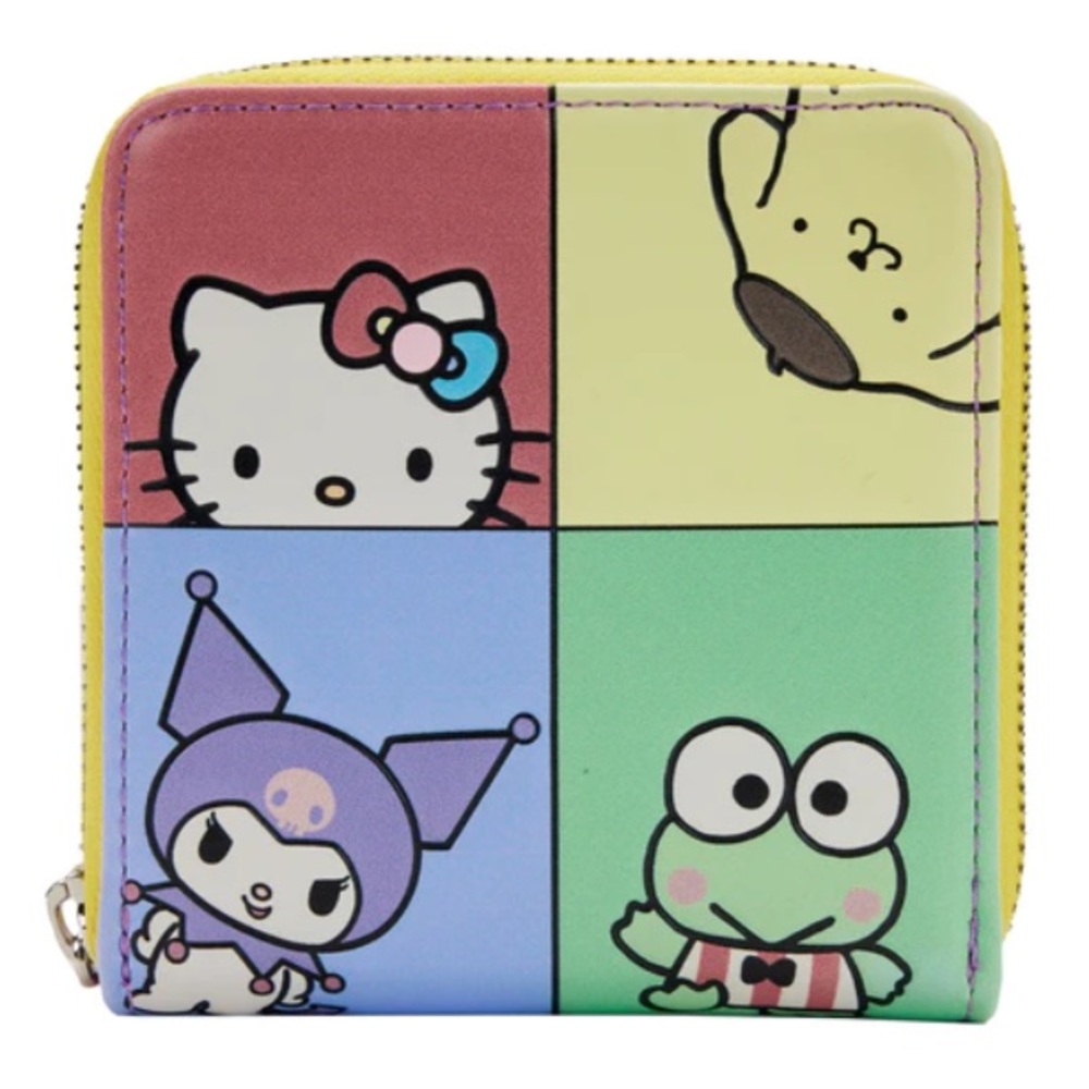 Hello Kitty and Friends Color Block Zip Loungefly Wallet